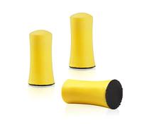 SPEEDWOX Paquete de 3 bloques de lijado a mano de 1 pulgada Mini gancho y bucle almohadilla de lijado placa de respaldo para restauración de muebles de madera, pulido hogar y coche (amarillo)