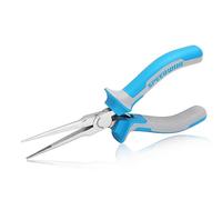 SPEEDWOX - Pinza para nariz y aguja fina con mango largo para fabricación de joyas y pesca, con mandíbula dentada para rizado y plegado de alambre