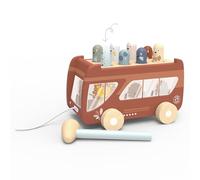 Speedy Monkey-Bus Pounding Bench Banco de Martillo de autobús, 20,7 x 14 x 14,6 cm, Multicolor, Juguete de Madera para niños, Detalles encantadores, Gran Idea de Regalo, 20.7 x 14 x 14.6 cm (SP1017)