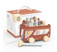Speedy Monkey-Banco de Martillo de autobús, 20,7 x 14 x 14,6 cm, Multicolor, Juguete de Madera para niños, Detalles encantadores, Gran Idea de Regalo, (SP1017)