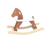 SPEEDY MONKEY Caballo balancín de madera para juego activo, juguete vintage con pasamanos y movimiento oscilante constante, apoya el equilibrio, la coordinación y la diversión imaginativa para niños a