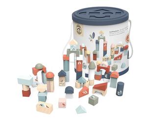 Speedy Monkey SP1009 Bloques de construcción, 18 x 18,8 cm, Multicolor, Juguete de Madera para niños, Detalles encantadores, Gran Idea de Regalo