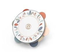 Speedy Monkey SP5003 Pandereta 17,7 x 17,7 x 4,5 cm Multicolor, Juguete de Madera para niños, Detalles encantadores, Gran Idea de Regalo