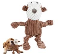 Speedy Panther Juguete chirriante para perros, mono relleno de pana de felpa, tamaño grande, juguete interactivo para masticar mascotas para perros medianos y grandes