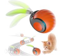 Speedy Tail 2.0, Speedy Tail Cat Toy, Interactive Cat Toys Rolling Ball, Automatic Moving Cat Toy Ball, USB Rechargeable Smart Cat Toys Ball with Tail, Interactive Cat Toy for Indoor (1Pcs-Orange)