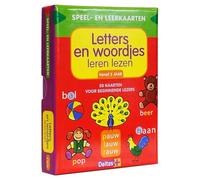 Speel- en leerkaarten - Letters en woordjes leren lezen (+5 j.): 50 kaarten voor beginnende lezers
