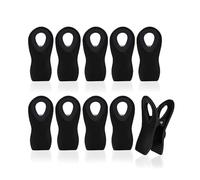 Speesy 10 clips magnéticos de plástico negro para bolsas de envases de alimentos, clips para bolsas de chips y almacenamiento de cocina