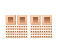 Speesy 100 mini cajas de papel con ventana, caja de embalaje de regalo, caja de regalo para jabón casero, golosinas, panadería, dulces (marrón)