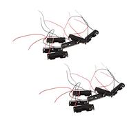 Speesy 12 piezas con cable conector 1,5 V AAA batería titular plástico caso almacenamiento caja - negro