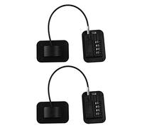 Speesy 2 cerraduras de ventana con contraseña mejorada, protección para niños, protección para bebés, cerradura para nevera, puerta, armario, cerraduras, color negro