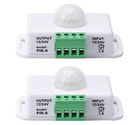 Speesy 2 x Detector de movimiento PIR infrarrojo interruptor del sensor de movimiento de la luz de tira DC 12 V-24 V para cocina con escaleras