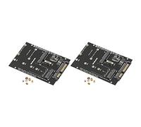 Speesy 2 x Tarjeta Convertidor 2 en 1 de SSD M.2 NGFF MSATA Un SATA 3.0 de 2,5 pulgadas para PC Laptop