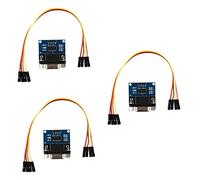 Speesy 3 x MAX3232 RS232 Puerto serie Ttl Convertidor Módulo DB9 Conector con 12 cables de salto