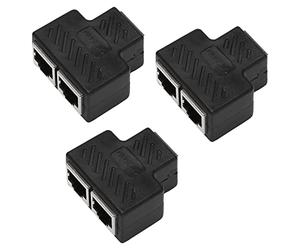 Speesy 3X 2 Puertos Rj45 Splitter Adapter Red LAN Extender Ethernet Conector Enchufe