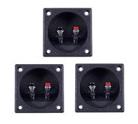 Speesy 3X Negro Plaza Copa Terminal Forma De Doble Binding Post Tipo Altavoz Box