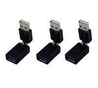 Speesy 3X Negro USB 2.0 A Hembra USB Adaptador de Extensión de Ángulo de Rotación de 360 Grados