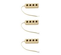 Speesy 3X RJ11 6P4C Un 6P4C 4 Modo Teléfono Componible Splitter Adaptador - Beige