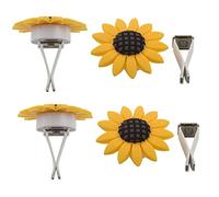 Speesy 4 Pack de Girasol Accesorios para el Aire refrescantes Girasol Clip para Abanico Decoración Regalo Girasoles Clip para Coche Decoración para aireadores Interiores