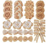 Speesy 48 piezas de tela vintage hecha a mano materiales decoración para boda Navidad DIY