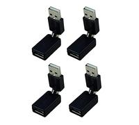 Speesy 4X Negro USB 2.0 A Hembra USB Adaptador de Extensión de Ángulo de Rotación de 360 Grados