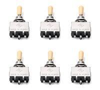 Speesy 6X Perilla Maciza Eje de Caja Estilo para Conmutador de 3 Posiciones Conmutador, Punta Beige