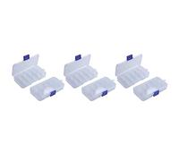 Speesy Caja para componentes electrónicos con resistencias de plástico portátiles de 6 piezas con 10 ranuras