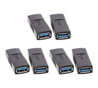 Speesy Conector USB tipo 6 unidades para adaptador acoplador tipo hembra de 2 A hembra