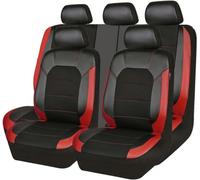 SPEESY Cuero Funda Asiento Coche para Nissan Pulsar Qashqai J10 J11 2011 2017 2018，5 plazas Impermeable Apto para Todas Las Estaciones-Rojo