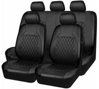 SPEESY Cuero Funda Asiento Coche para VW Volkswagen T-Cross T-Roc T-Roc Sport Caravelle Sharan Passat S，5 plazas Impermeable Apto para Todas Las Estaciones-Negro