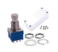 Speesy Juego de 2 accesorios: 1 juego de interruptor de pedal de 9 para guitarra y 1 juego de efectos de caja de pisadas estilo 1590A