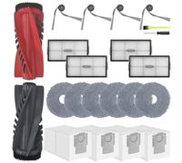 SpeHiate Accesorios de Recambios para Roborock Saros 10R/ Qrevo CurvX, Kit de 1 Cepillo Principal (Cepillo Antienredos), 6 Paños Mopa, 4 Filtros HEPA, 4 Bolsas de Polvo, 4 Cepillos Laterales