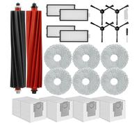 SpeHiate Kit de Accesorios para Roborock Qrevo Slim/Qrevo Master Robot Aspirador, 2 Cepillo Principal, 6 Paños, 4 Bolsas de Polvo, 4 Cepillo Lateral, 4 Filtro HEPA