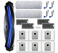 SpeHiate Piezas de Repuesto para ECOVACS DEEBOT T80 Omni, Accesorios 1 Cepillo Principal de Enredo Cero, 2 Rodillo Mop, 6 Bolsas de Polvo, 4 Cepillos Laterales, 4 Filtros HEPA, 1 Cepillo de Limpieza