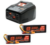 Spektrum Smart Powerstage 8S Surface Bundle: (2) G2 5000mAh 4S LiPo IC5 & S2100 Charger EU