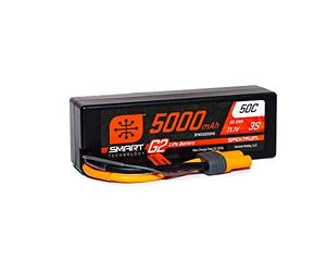 Spektrum SPMX53S50H5 5000mAh 3S 11.1V Smart G2 LiPo 50C Hard Case IC5, Grey/Silver