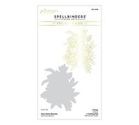 Spellbinders Blooms Glimmer - Juego de platos y troqueles de aluminio caliente de la colección Hexi-Gems, metal, uno