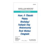 Spellbinders Classic Sentiments - Troqueles grabados de la colección Classic Road Legends de Mindy Eggen