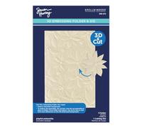 Spellbinders E3D-072 Playful Poinsettia 3D Embossing Folder by Simon Hurley EF & Die, tamaño único