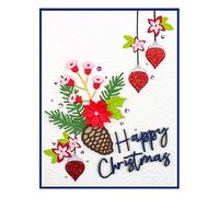 Spellbinders Forevergreen Tis The Season Collection - Carpeta de grabación en relieve, semiopaca