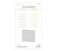 Spellbinders GLP-434 Curved Everyday Sentiments - Juego de placas y troqueles de The Glimmering Flowers Collection