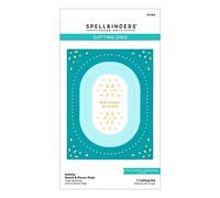 Spellbinders Infinity Punch & Pierce Plate - Troqueles grabados de The Stylish Ovals Collection, metal, ONE