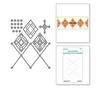 Spellbinders Kaleidoscope Argyle Slimline Collection Troqueles de metal grabado