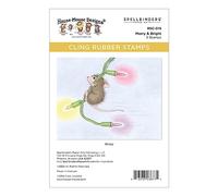 Spellbinders Merry & Bright - Juego de sellos de goma de The House-Mouse Holiday Collection