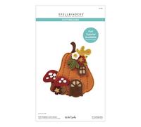 Spellbinders Pumpkin Lane House - Troqueles grabados de The Felt Stitch & Create Collection de Nicole Spohr, metal, uno