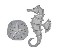 Spellbinders S1-015 Die D-Lites Seahorse & Sand Dollar Etched/Wafer Thin Dies