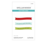 Spellbinders S1-156 Handmade Sentiments - Troqueles grabados de The Handmade Holidays Collection