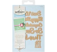 Spellbinders S4-563 Juego de frases Shapeabilities, troqueles grandes grabados/finos como obleas