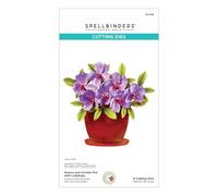 Spellbinders S5-636 Azalea y maceta de jardín con mariquitas grabadas de la colección Nature's Botanical Garden de Susan Tierney-Cockburn