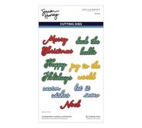 Spellbinders Troquel grabado por Simon Hurley-Handwritten Holiday Sentiments, Let Snow, Metal, One