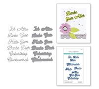 Spellbinders Troqueles grabados alemanes Everyday Sentiments de la colección International Sentiments